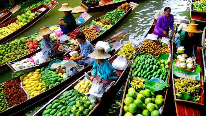Chợ nổi ở Thái Lan