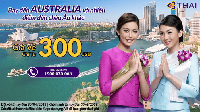 Đặt vé Thai Airways khuyến mại