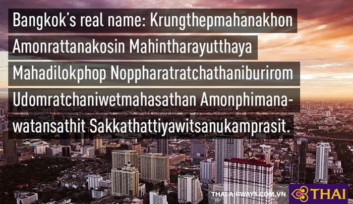 tên của Bangkok dài nhất thế giới