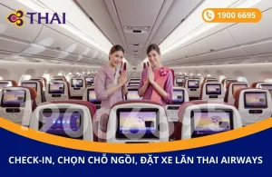 Dịch vụ check-in, chọn chỗ ngồi, đặt xe lăn Thai Airways đi Thái Lan